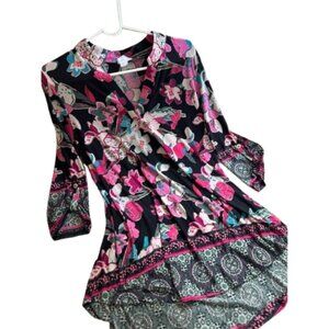 418. Honeyme Boho Floral Dress Size M